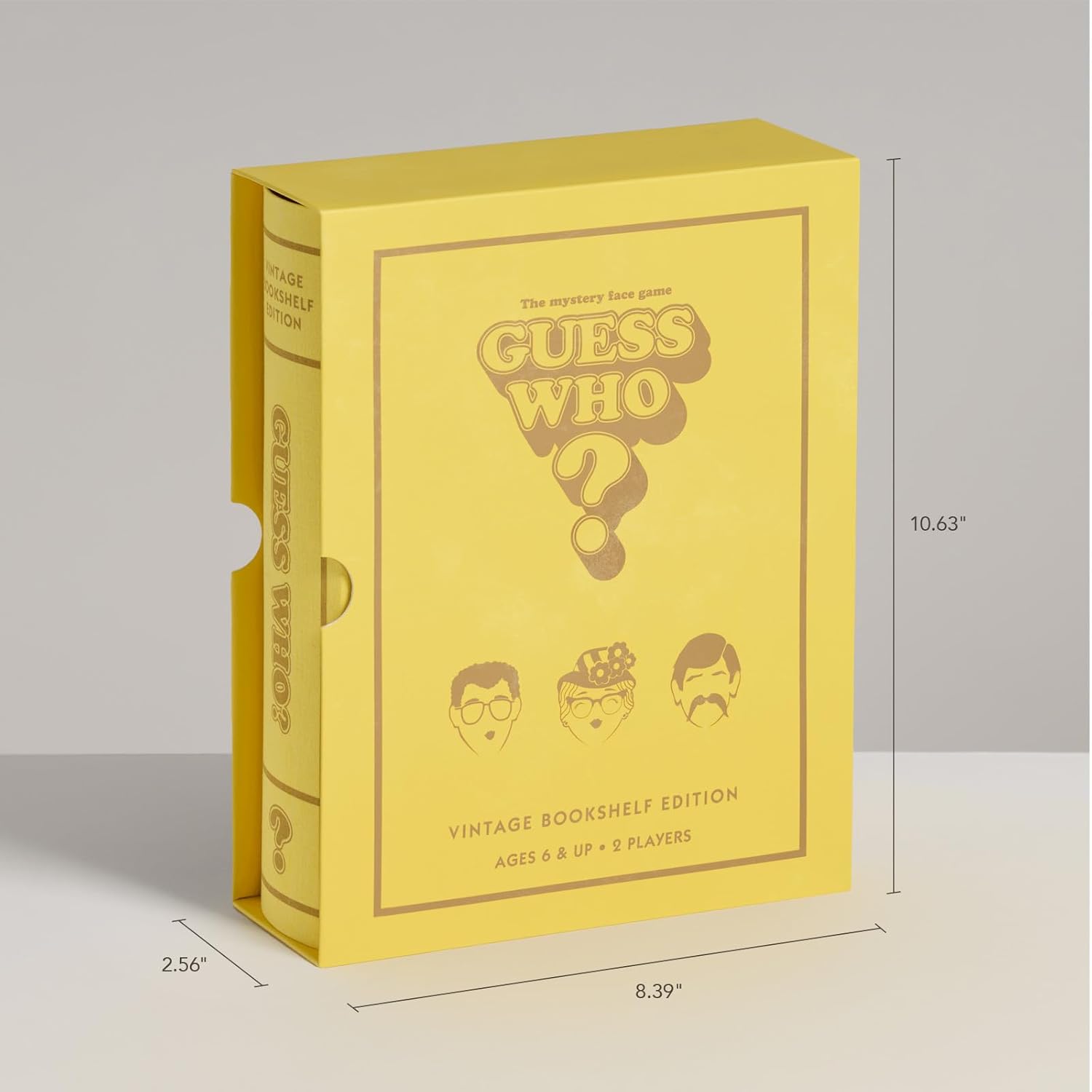 Winning Solutions Guess Who? Vintage Bookshelf Edition, Classic Mystery Face Game, Ages 6+, 2 Players