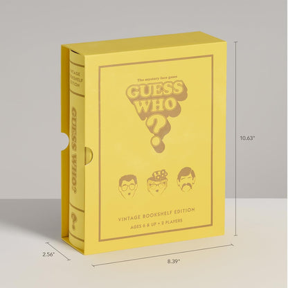 Winning Solutions Guess Who? Vintage Bookshelf Edition, Classic Mystery Face Game, Ages 6+, 2 Players