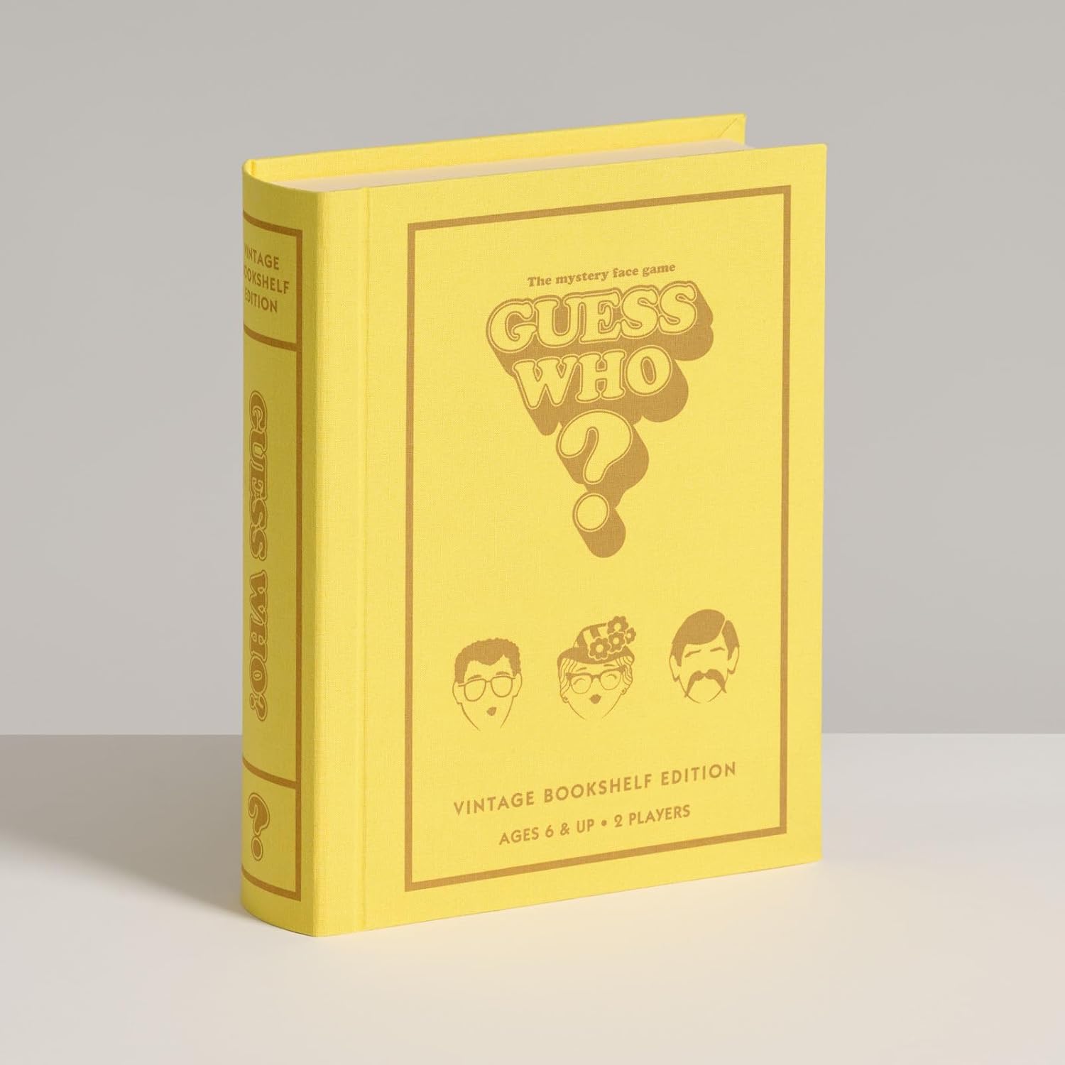Winning Solutions Guess Who? Vintage Bookshelf Edition, Classic Mystery Face Game, Ages 6+, 2 Players