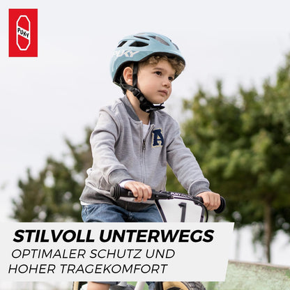 Puky Helm, kinderfietshelm 48-55 cm, lichtgewicht 220 g, maximale bescherming en ventilatie, 360° zichtbaarheid door lichtmodule, ideaal voor veiligheid en comfort op de fiets