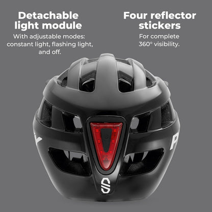 Puky Helm, kinderfietshelm 48-55 cm, lichtgewicht 220 g, maximale bescherming en ventilatie, 360° zichtbaarheid door lichtmodule, ideaal voor veiligheid en comfort op de fiets