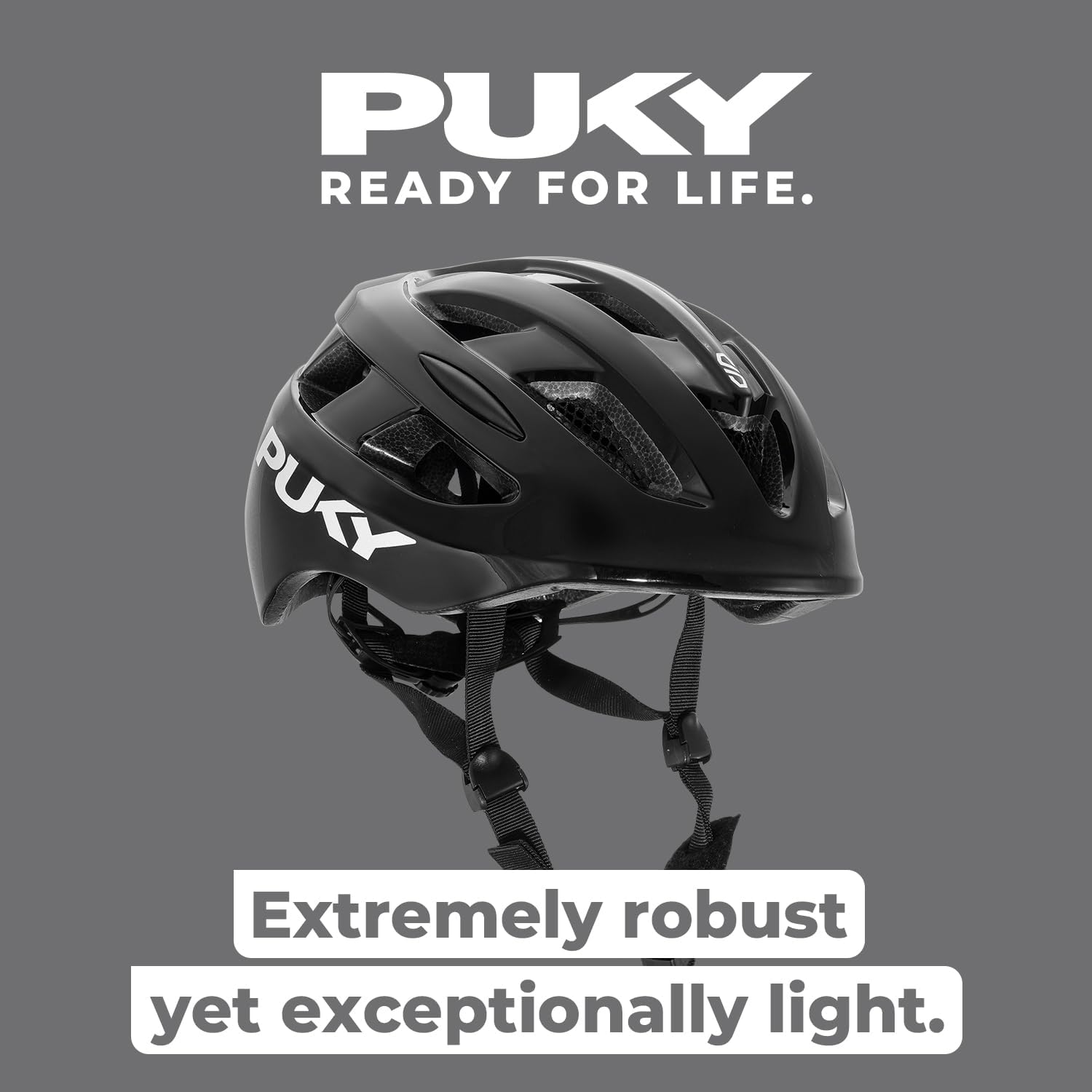 Puky Helm, kinderfietshelm 48-55 cm, lichtgewicht 220 g, maximale bescherming en ventilatie, 360° zichtbaarheid door lichtmodule, ideaal voor veiligheid en comfort op de fiets