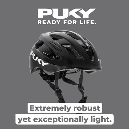 Puky Helm, kinderfietshelm 48-55 cm, lichtgewicht 220 g, maximale bescherming en ventilatie, 360° zichtbaarheid door lichtmodule, ideaal voor veiligheid en comfort op de fiets
