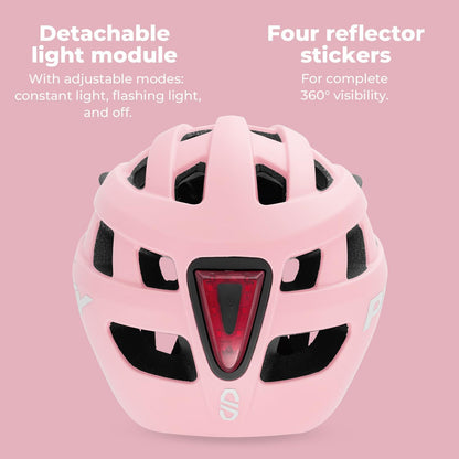 Puky Helm, kinderfietshelm 48-55 cm, lichtgewicht 220 g, maximale bescherming en ventilatie, 360° zichtbaarheid door lichtmodule, ideaal voor veiligheid en comfort op de fiets