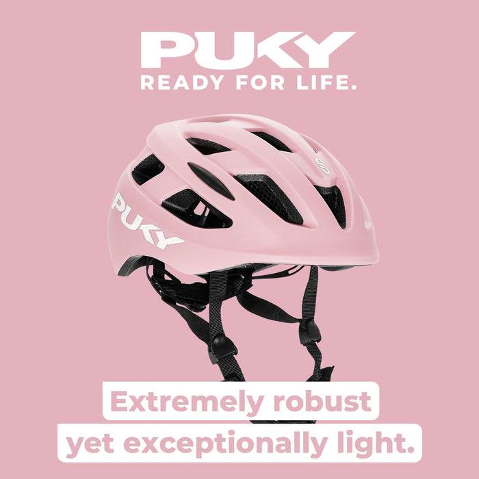 Puky Helm, kinderfietshelm 48-55 cm, lichtgewicht 220 g, maximale bescherming en ventilatie, 360° zichtbaarheid door lichtmodule, ideaal voor veiligheid en comfort op de fiets