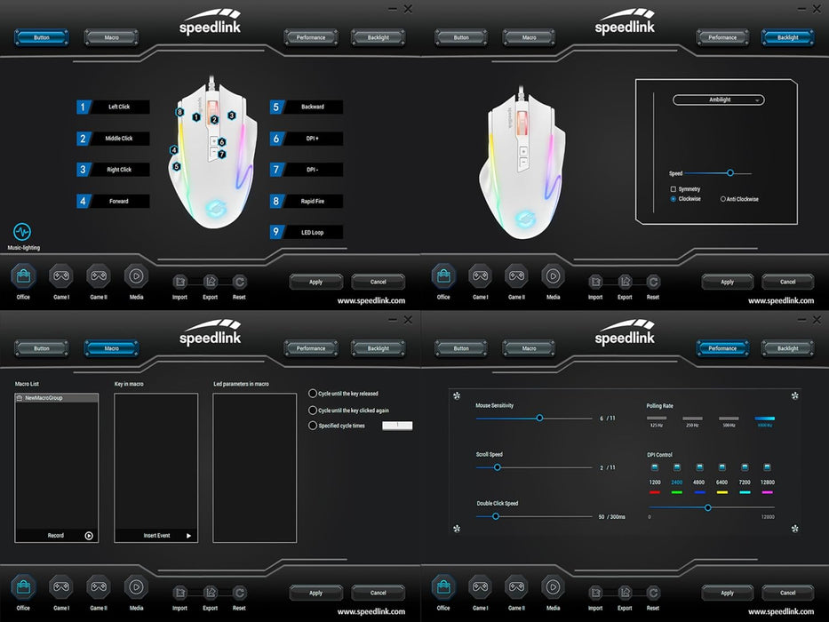 Speedlink - Decus Nx Rgb Gaming Mouse - White