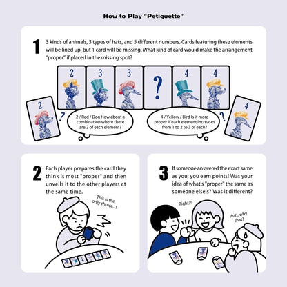 Oink Games Petiquette Card Game Ages 7+ | 2-6 Players | 20 Min Playing Time, Pattern Matching Game