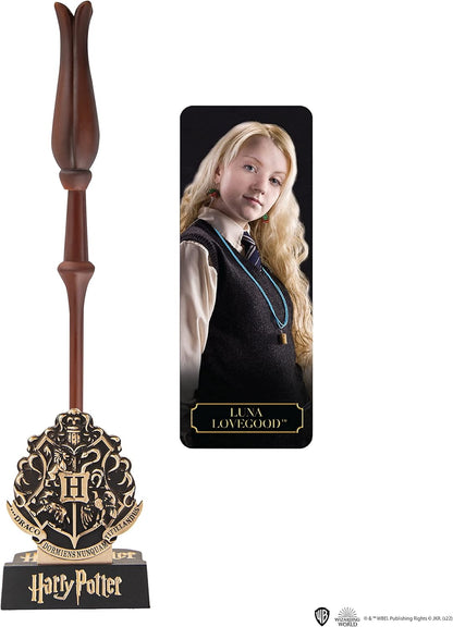 Cinereplicas Harry Potter toverstaf maan, Lovegood pen met houder en lenticulaire bladwijzer - officiële licentie