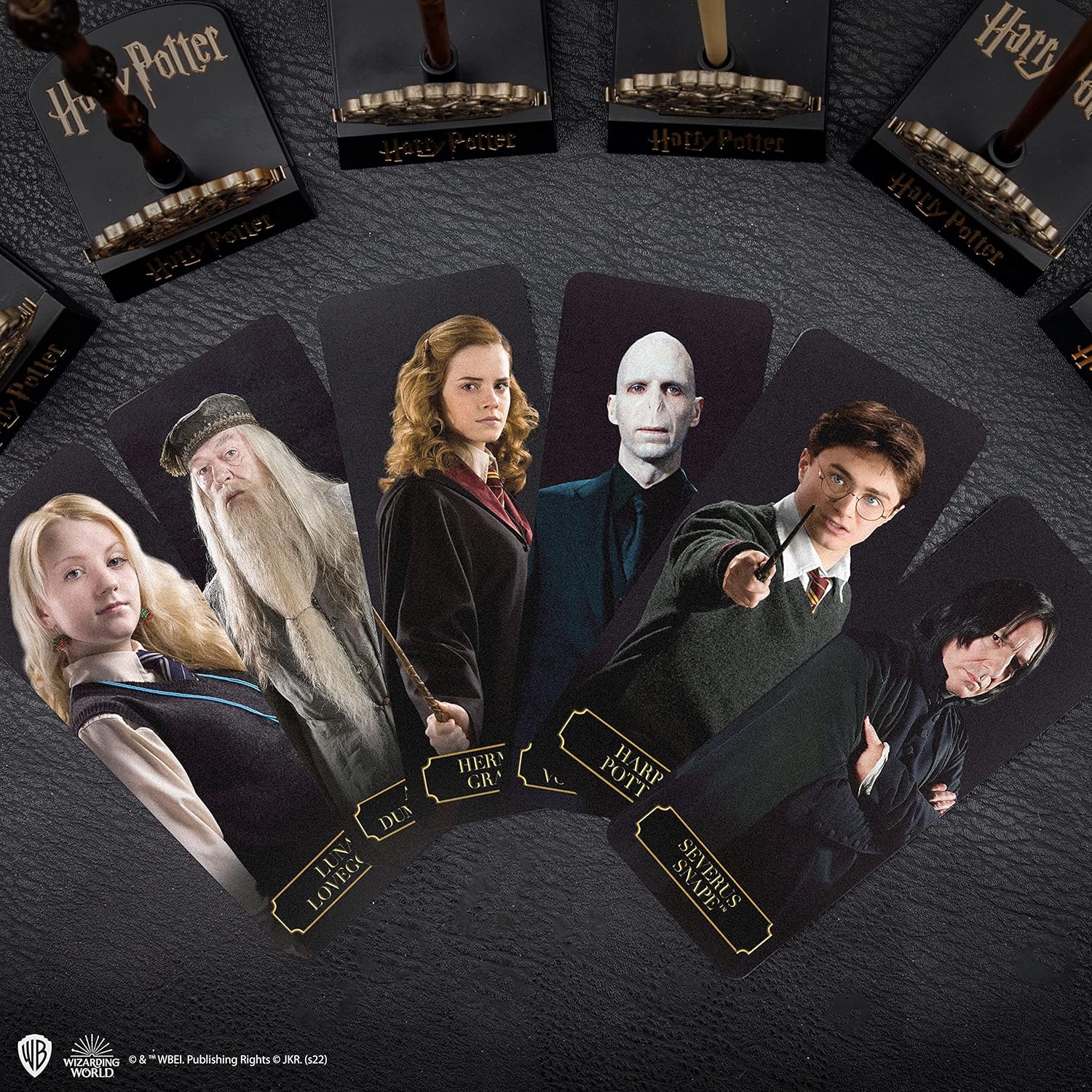 Cinereplicas Harry Potter - Hermine Granger Zauberstab Stift mit Ständer & Lenticular Lesezeichen - Offizielle Lizenz