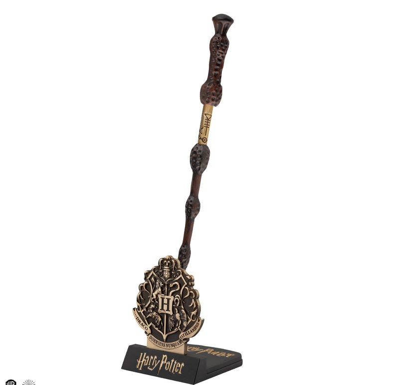 Cinereplicas Harry Potter Albus Dumbledore toverstaf pen met houder en lenticulaire bladwijzer - officiële licentie