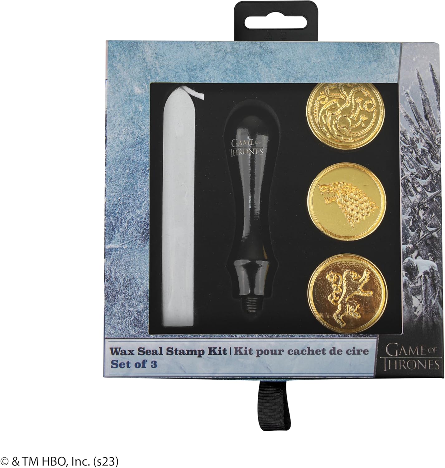 Cinereplicas Game of Thrones - Stark, Targaryen en Lannister + Wax zegelset met 3 emmers - Officiële licentie