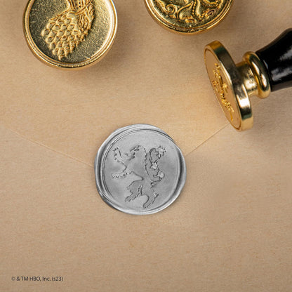 Cinereplicas Game of Thrones - Stark, Targaryen en Lannister + Wax zegelset met 3 emmers - Officiële licentie