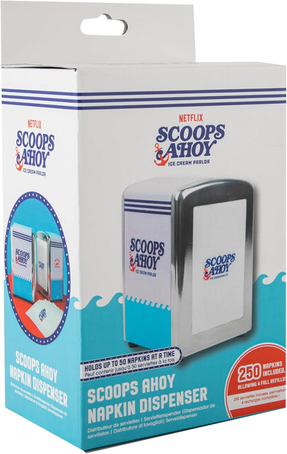 Cinereplicas Stranger Things - Napkin Dispenser (250 Scoops Ahoy napkins included) - Official License