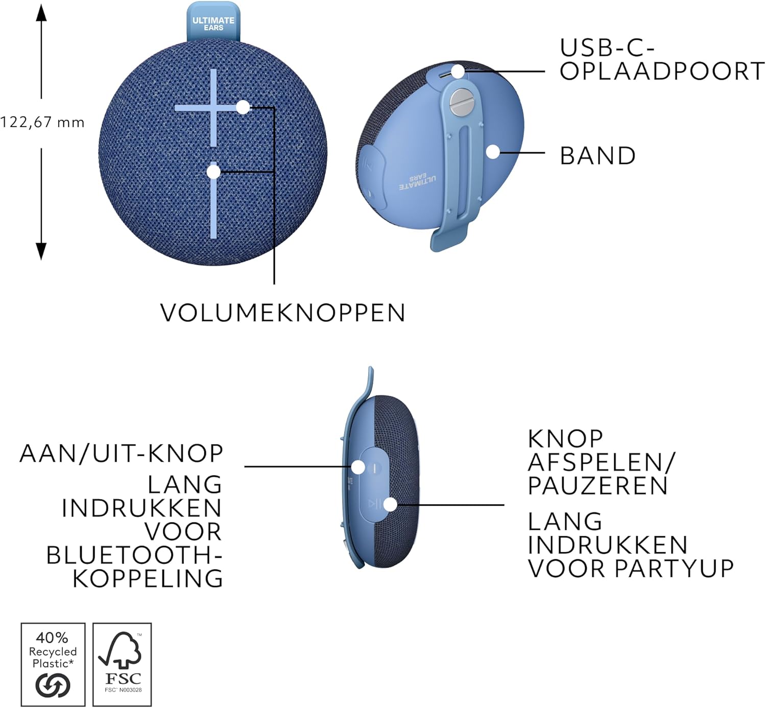 Logitech - Ultimate Ears Miniroll