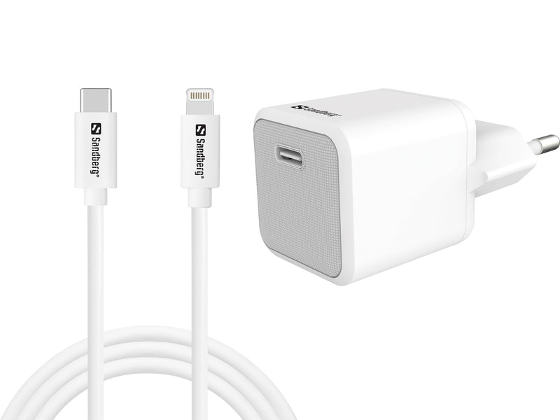 Sandberg - Usb-C Ac Charger 20W +Lightning 1M