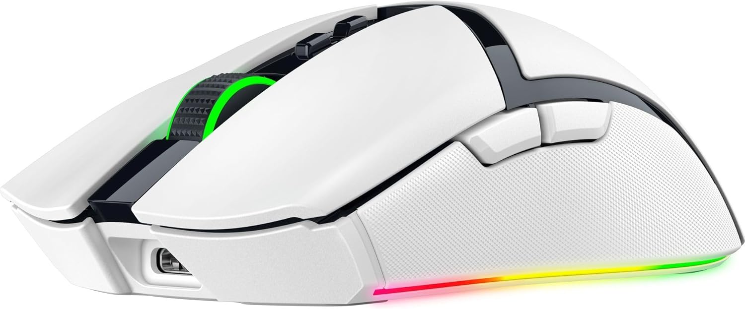 Razer Cobra Pro - draadloze gamingmuis met RGB - Optical Focus Pro Sensor met 30K DPI (10 aanpasbare knoppen, HyperSpeed Polling 8K Hz, Bluetooth, verlichting met 11 zones) Wit
