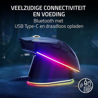 Razer Cobra Pro - draadloze gamingmuis met RGB - Optical Focus Pro Sensor met 30K DPI (10 aanpasbare knoppen, HyperSpeed Polling 8K Hz, Bluetooth, verlichting met 11 zones) Wit
