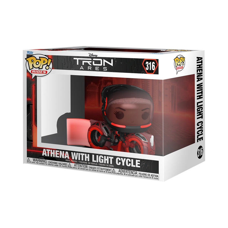Funko Pop! Ride: Tron: Ares - Athena with Light Cycle - Collectable Vinyl Figure - Gift Idea - Official Merchandise - Toys for Kids & Adults - Model Figure for Collectors and Display