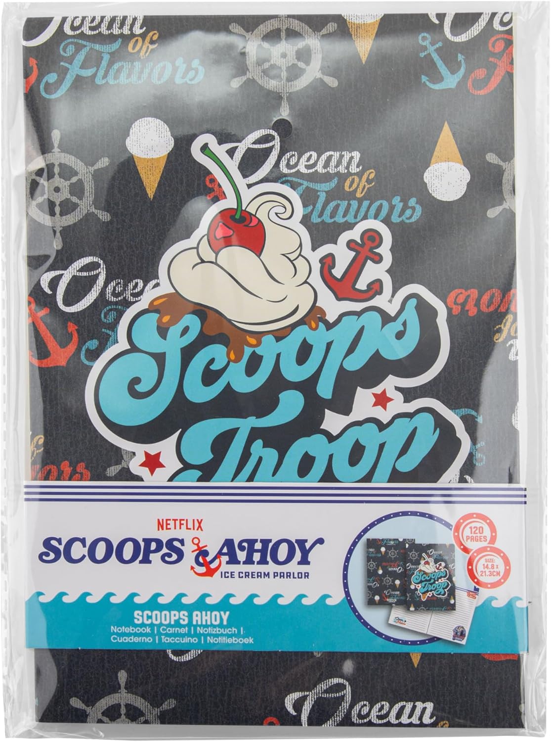 Cinereplicas Stranger Things – Scoops Ahoy Softcover Notebook 120 Pages 14.5 x 21 cm – Official Licence