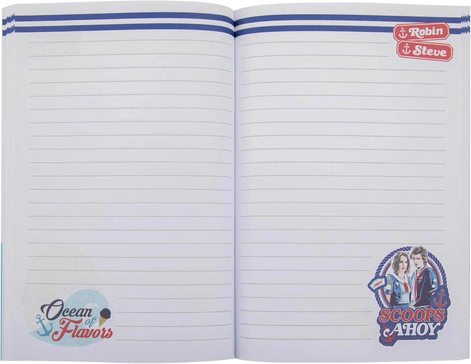 Cinereplicas Stranger Things – Scoops Ahoy Softcover Notebook 120 Pages 14.5 x 21 cm – Official Licence