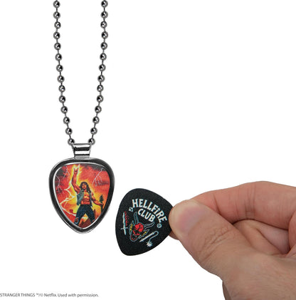 Cinereplicas Stranger Things - Eddie Munson Interchangeable Necklace - Official Licensed Product - Standard - Stainless Steel - Cubic Zirconia, Stainless Steel - Cubic Zirconia, Estándar, Stainless