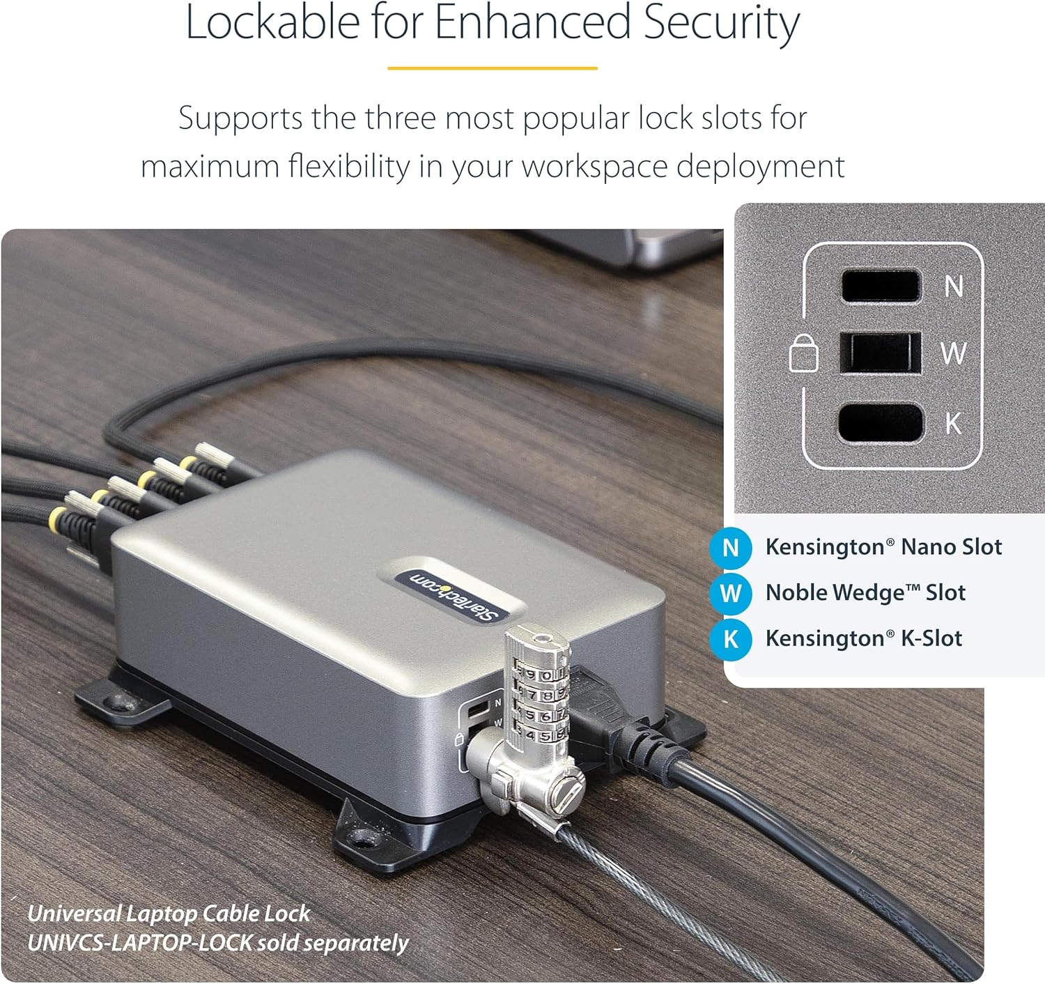 StarTech.com Caricatore USB-C a 4 porte multidispositivo, 240W totali, 1 porta 140W EPR, PD 3.1, porte con blocco a vite
