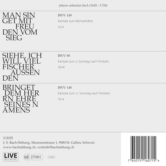 Johann Sebastian Bach - Kantaten Nr. 51