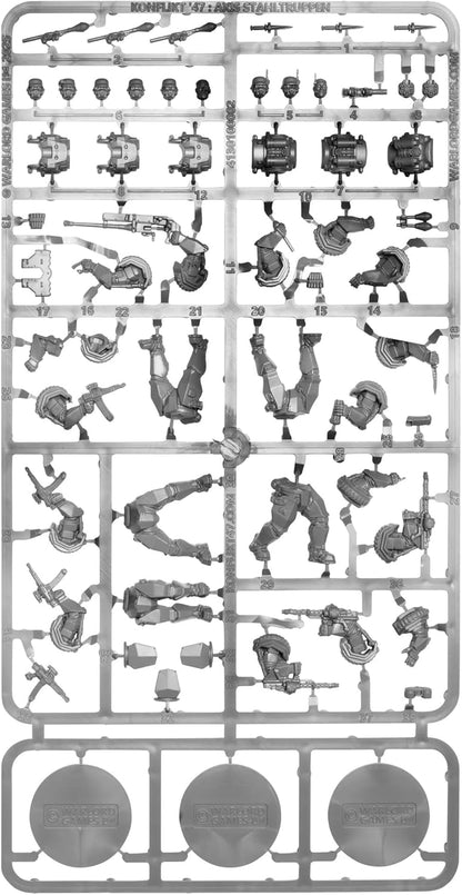 Warlord Games Stahltruppen Heavy Infantry - Axis Miniatures for Konflikt 47 Highly Detailed 28mm Scale Miniatures