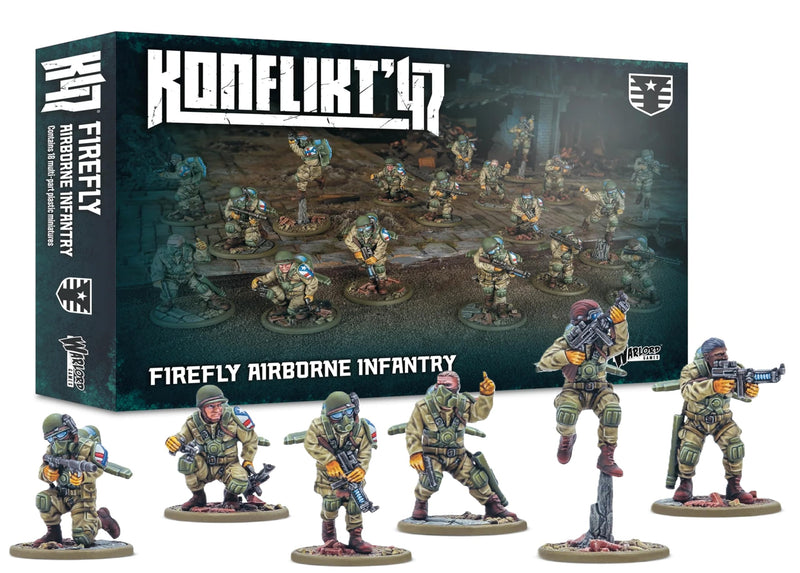 Warlord Games Firefly Airborne Infantry - United States Miniatures for Konflikt 47 Highly Detailed 28mm Scale Miniatures