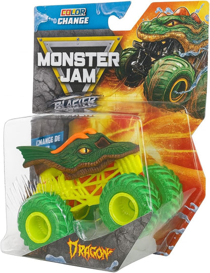 Monster Jam Dragon Color Change Monster Truck – 1:64 Scale, Mud Blasters Series 02