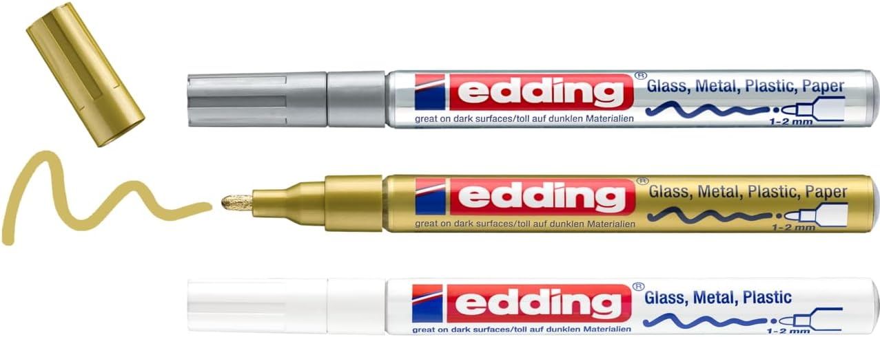 Edding -751 Gloss Paint Marker Metallic Set - 3 Pcs (702061)