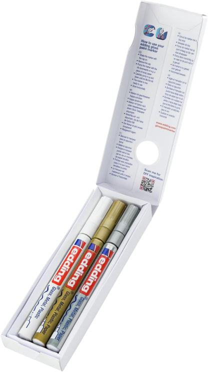 Edding -751 Gloss Paint Marker Metallic Set - 3 Pcs (702061)