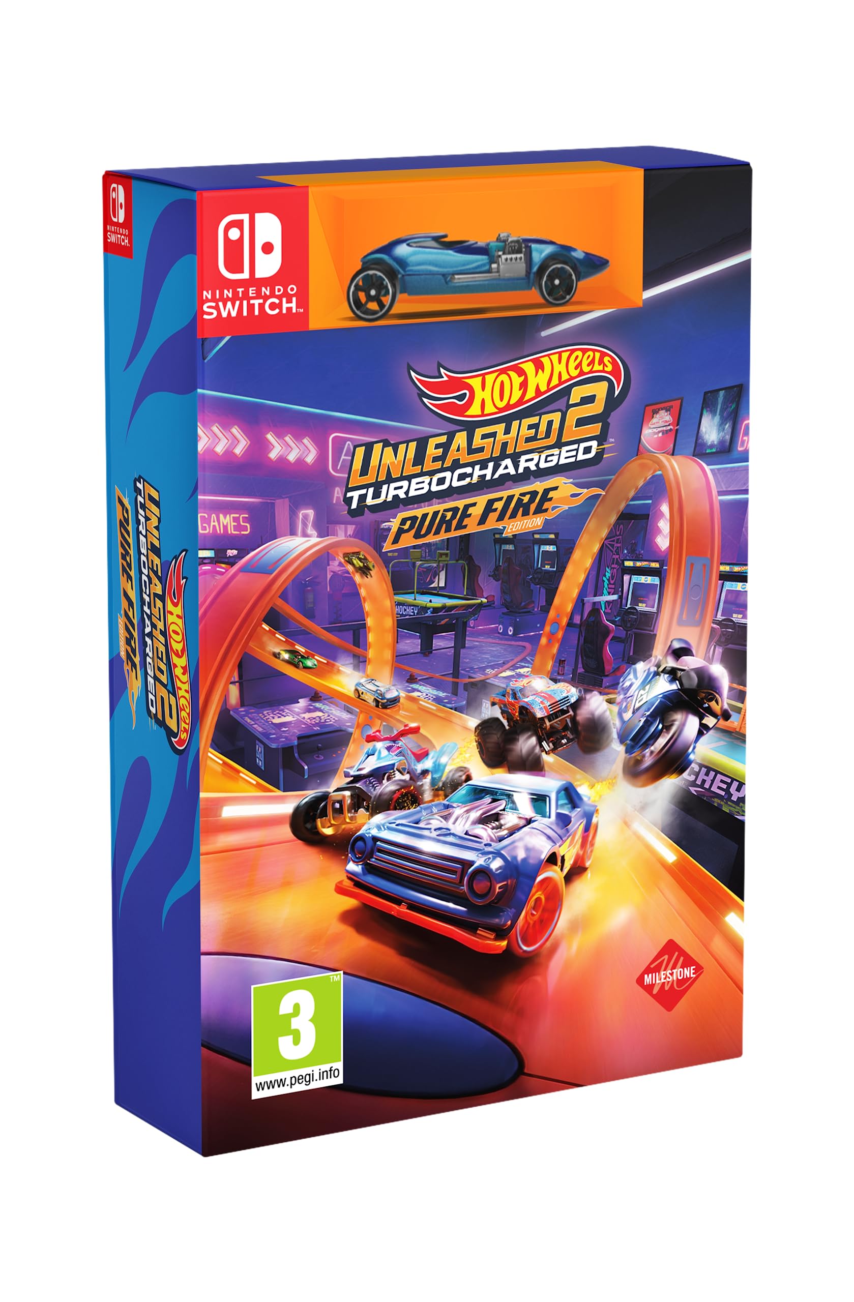 Milestone Videospel voor Switch Hot Wheels Unleashed 2: Turbocharged - Pure Fire Edition (FR