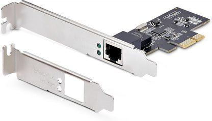 StarTech.com 1-Port 2.5Gbps PCIe Network Card, Computer Network Card, Intel I225-V, Multi-Gigabit Ethernet Interface Card