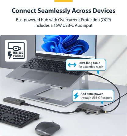 Startech.Com - Hub - 4 X Usb 3.2 Gen 1 + 1 X Usb-C + 1 X Usb-A 3.2 Gen 1 - Desktop