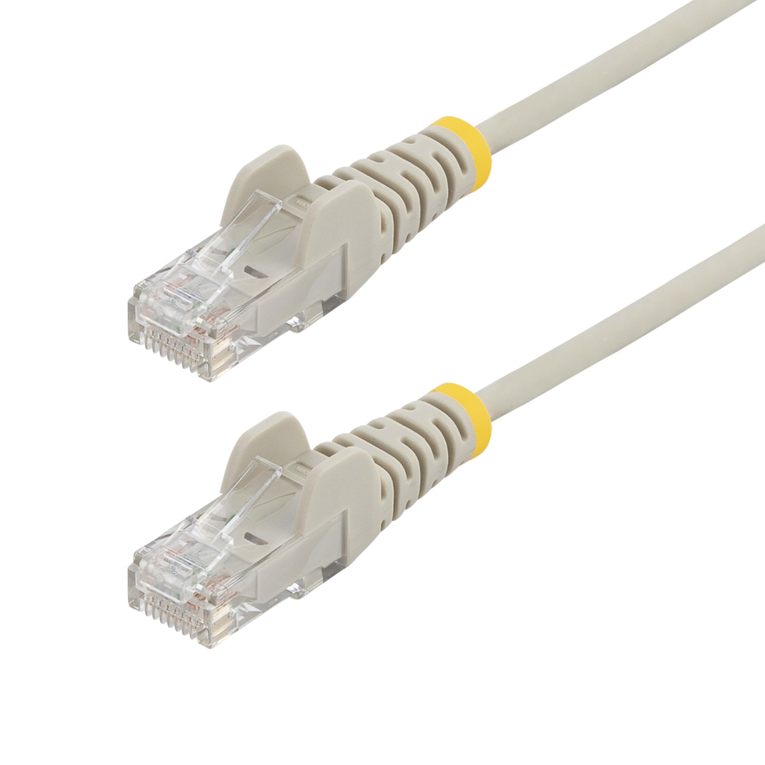 StarTech.com 5m Gray Slim CAT6 Ethernet Cable, Snagless RJ45, LSZH, 28AWG Pure Bare Copper, Slim Network Patch Cable/Cord