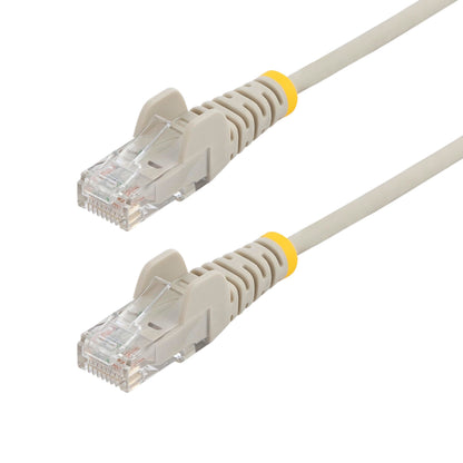 StarTech.com 5m Gray Slim CAT6 Ethernet Cable, Snagless RJ45, LSZH, 28AWG Pure Bare Copper, Slim Network Patch Cable/Cord
