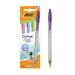 Bic Cristal FUN Assorted 1.6mm Ballpoint Pen (Pack 4) - 524173