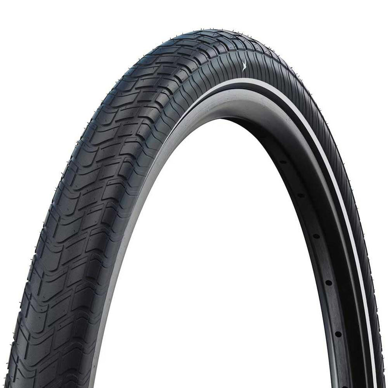 Schwalbe Motion Big Apple Urban Tyre in Black/Reflex (Wired) - 24 x 2.00`` [Black/Ref]