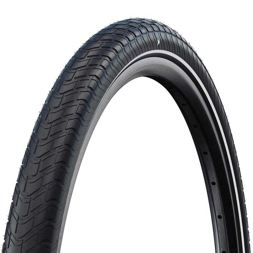 Schwalbe Motion Big Apple Urban Tyre in Black/Reflex (Wired) - 26 x 2.00`` [Black/Ref]
