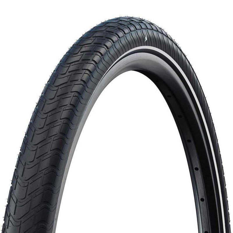 Schwalbe Motion Big Apple Urban Tyre in Black/Reflex (Wired) - 26 x 2.00`` [Black/Ref]