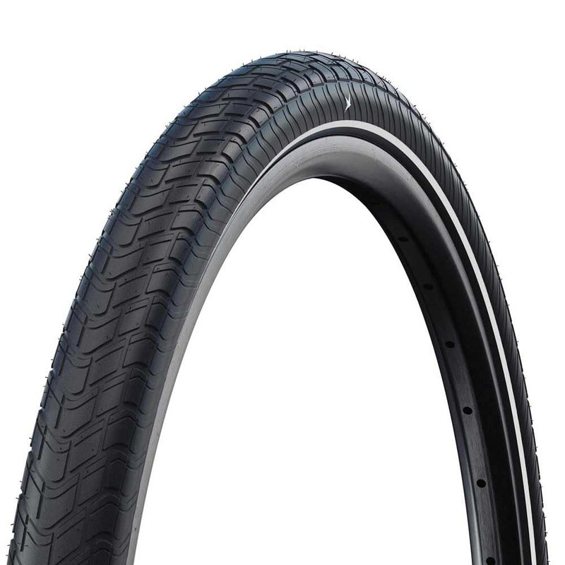 Schwalbe Motion Big Apple Urban Tyre in Black/Reflex (Wired) - 27.5 x 2.60`` [Black/Ref]