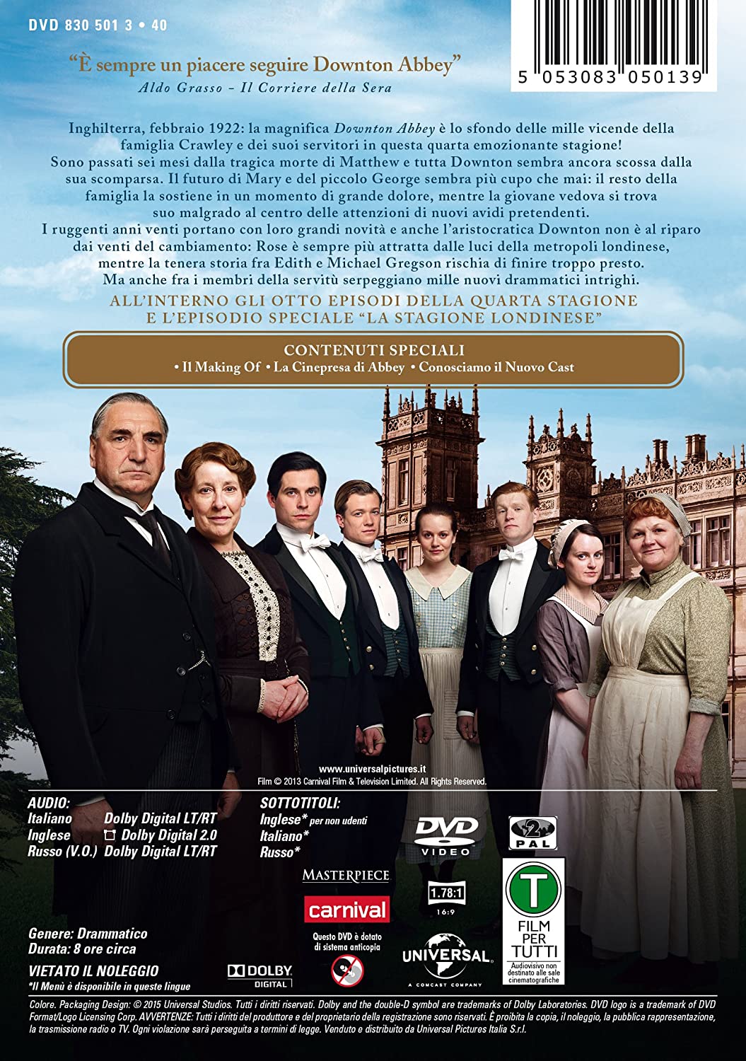 downton abbey - season 04 (4 dvd) box set DVD Italian Import