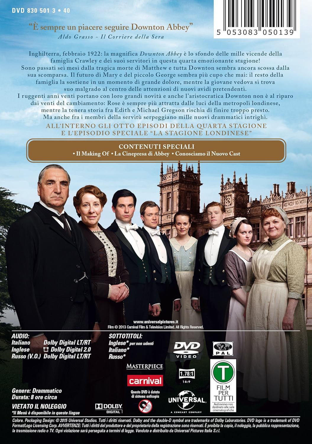 downton abbey - season 04 (4 dvd) box set DVD Italian Import