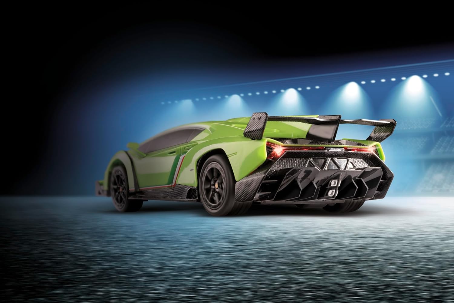 Carson 500404308 1:24 Lamborghini Veneno 2.4G 100% RTR Green Remote Control Car, LED Lighting, Driving Time Approx. 60 Min, RC Car, RC Car, RC Car 1:24, Remote Controlled Toy