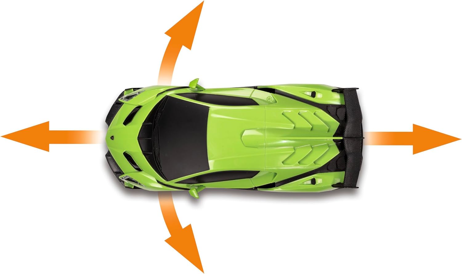 Carson 500404308 1:24 Lamborghini Veneno 2.4G 100% RTR Green Remote Control Car, LED Lighting, Driving Time Approx. 60 Min, RC Car, RC Car, RC Car 1:24, Remote Controlled Toy