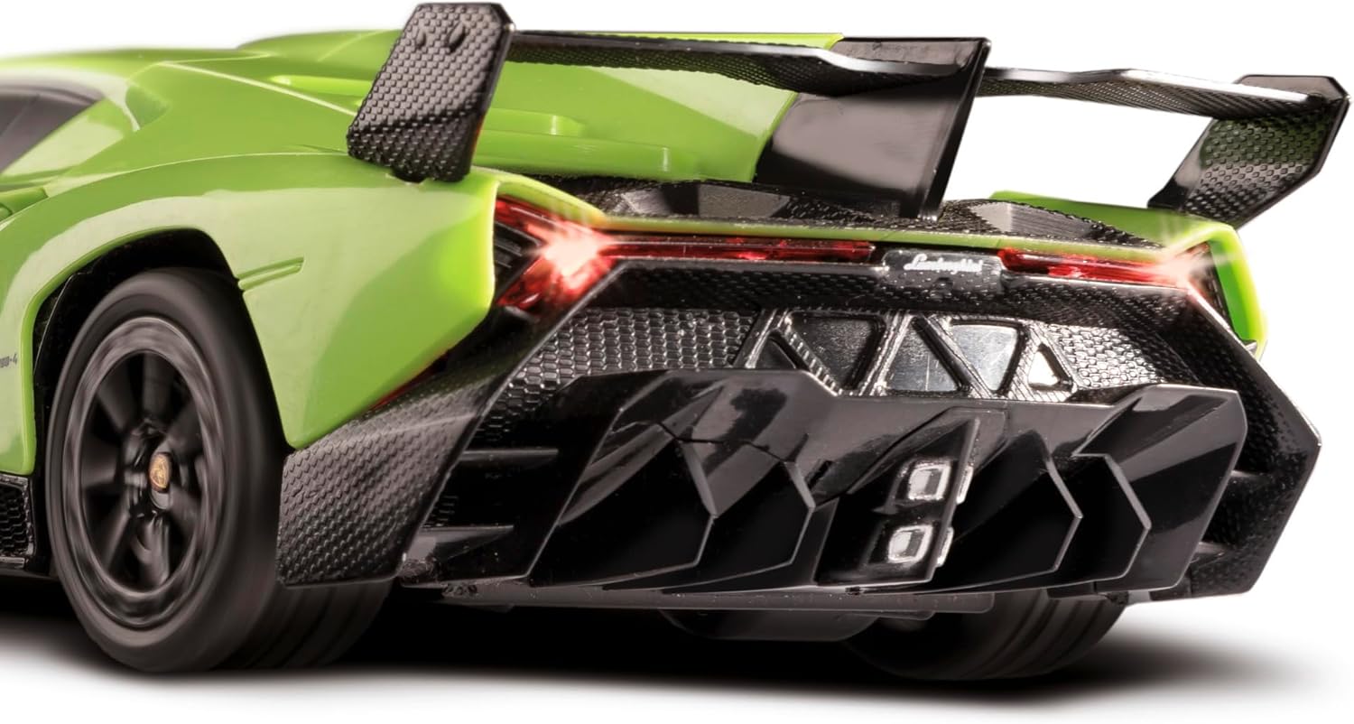 Carson 500404308 1:24 Lamborghini Veneno 2.4G 100% RTR Green Remote Control Car, LED Lighting, Driving Time Approx. 60 Min, RC Car, RC Car, RC Car 1:24, Remote Controlled Toy