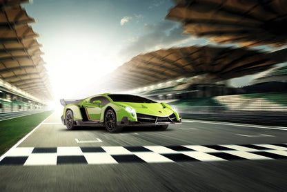 Carson 500404308 1:24 Lamborghini Veneno 2.4G 100% RTR Green Remote Control Car, LED Lighting, Driving Time Approx. 60 Min, RC Car, RC Car, RC Car 1:24, Remote Controlled Toy