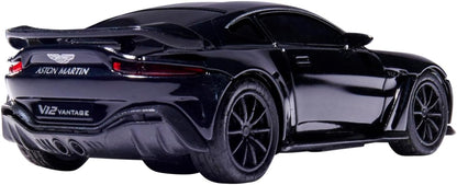 Carson 1:60 Nano Racer Aston Martin V12 Vantage schwarz - Ferngesteuertes Auto, RC Fahrzeug, Spielzeug für Kinder, Remote Controled, RC Car, 2,4 GHz Fernbedienung