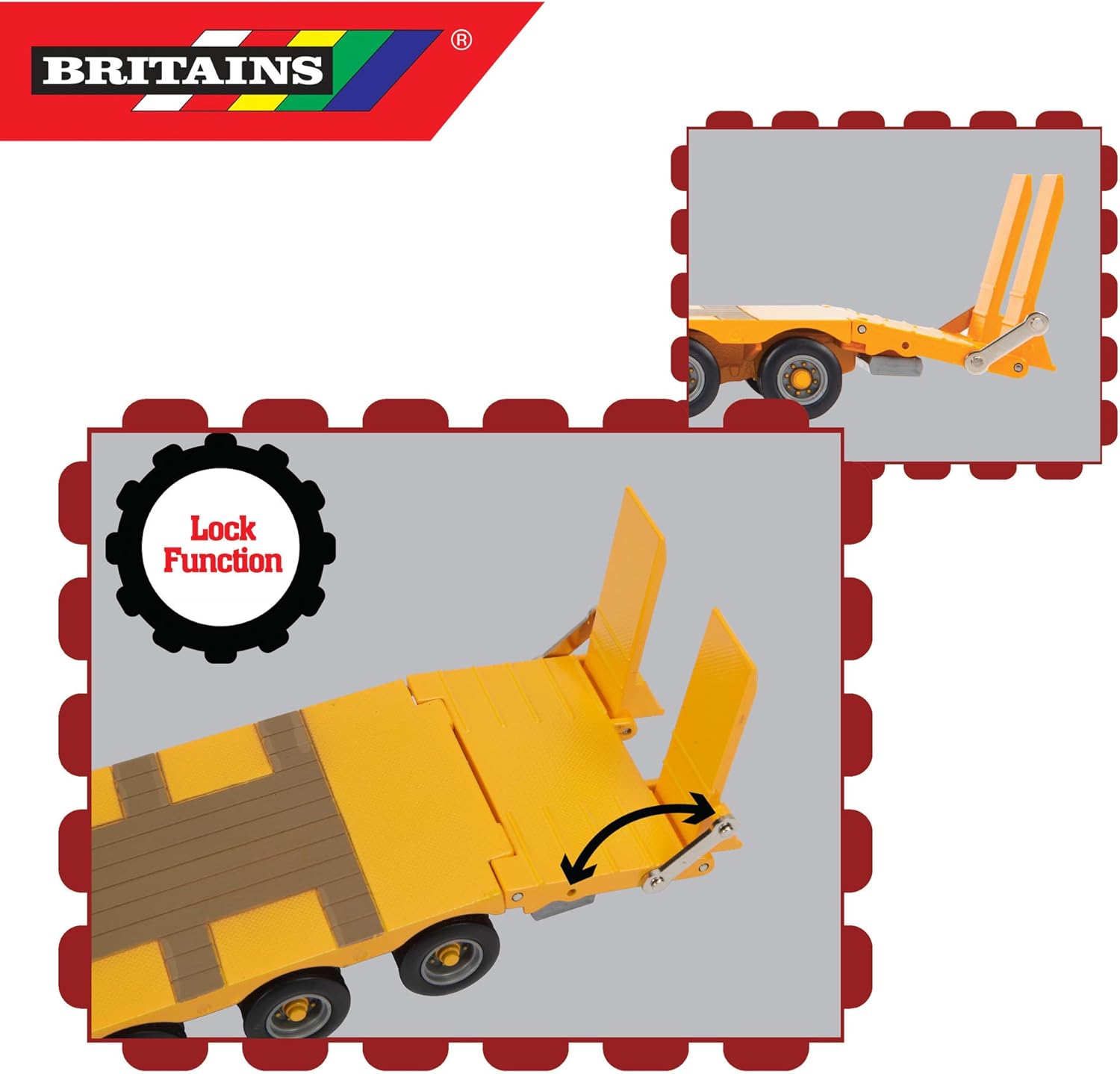 Britains Kane LLTM Low Loader - Collectable Tractor Toy - Tractor Toys Compatible With 1:32 Scale Farm Animals And Toys - Suitable For Collectors And Children From 3 Years